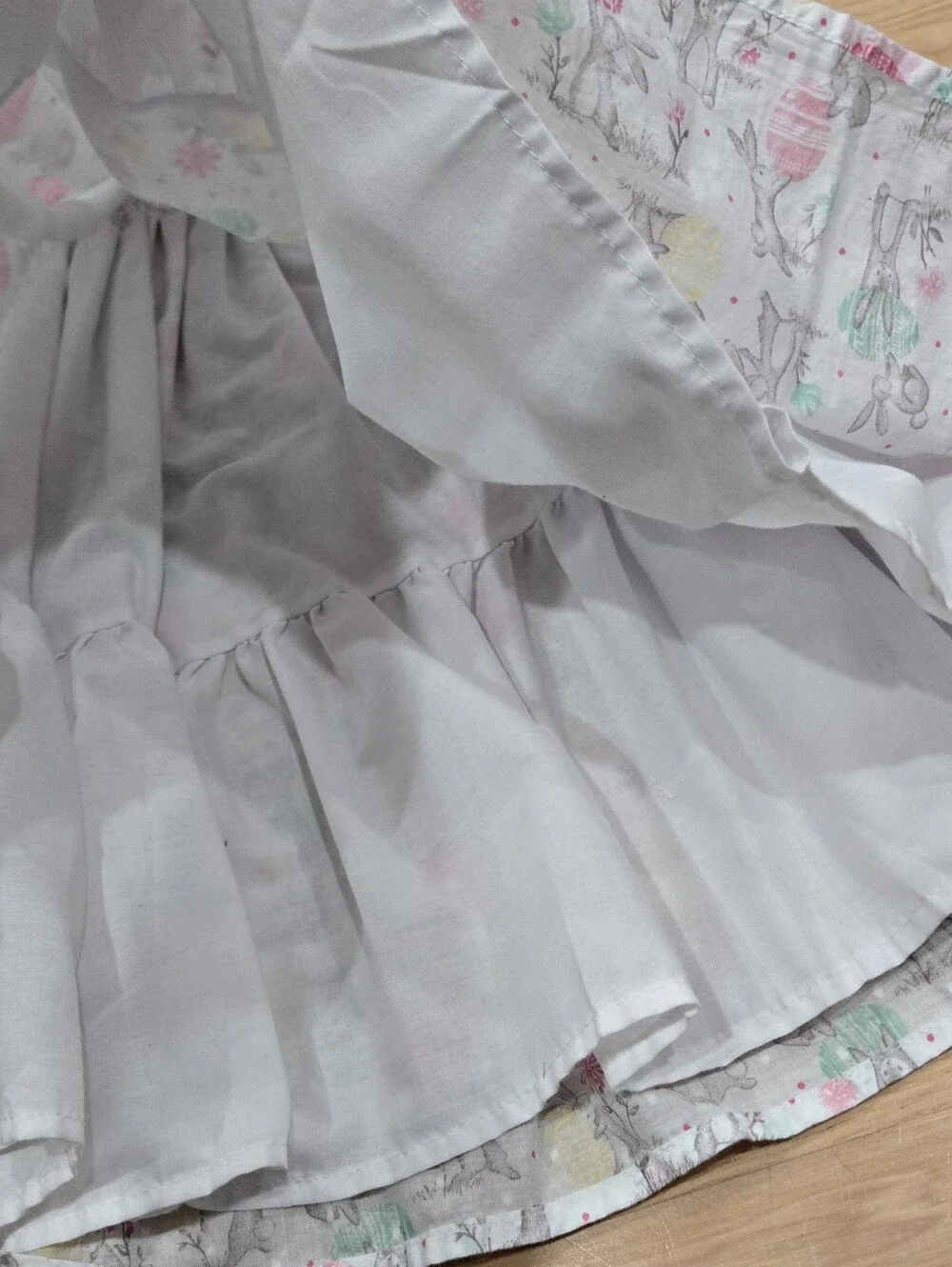 Cupcakes & Cashmere Girls' Bunny Print Dress & Matcing Bonnett. Size 7